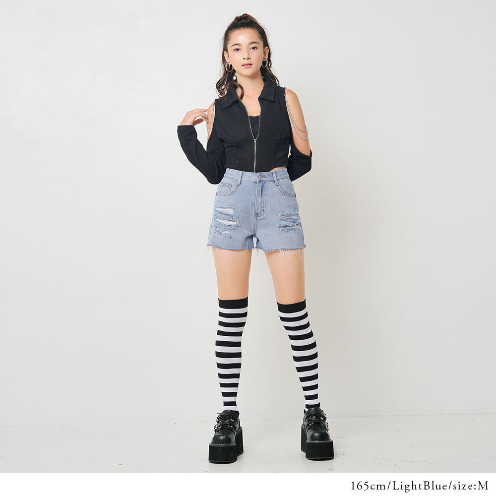 ☆SEXY DYNAMITELONDON☆ダメージデニム☆ショートパンツ☆レア☆ Amazon | レディース ショートパンツ デニム ダメージ ショー