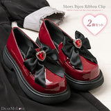 【新春セール】シューズ用ビジューリボンクリップ