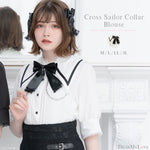 十字架セーラー襟ブラウス