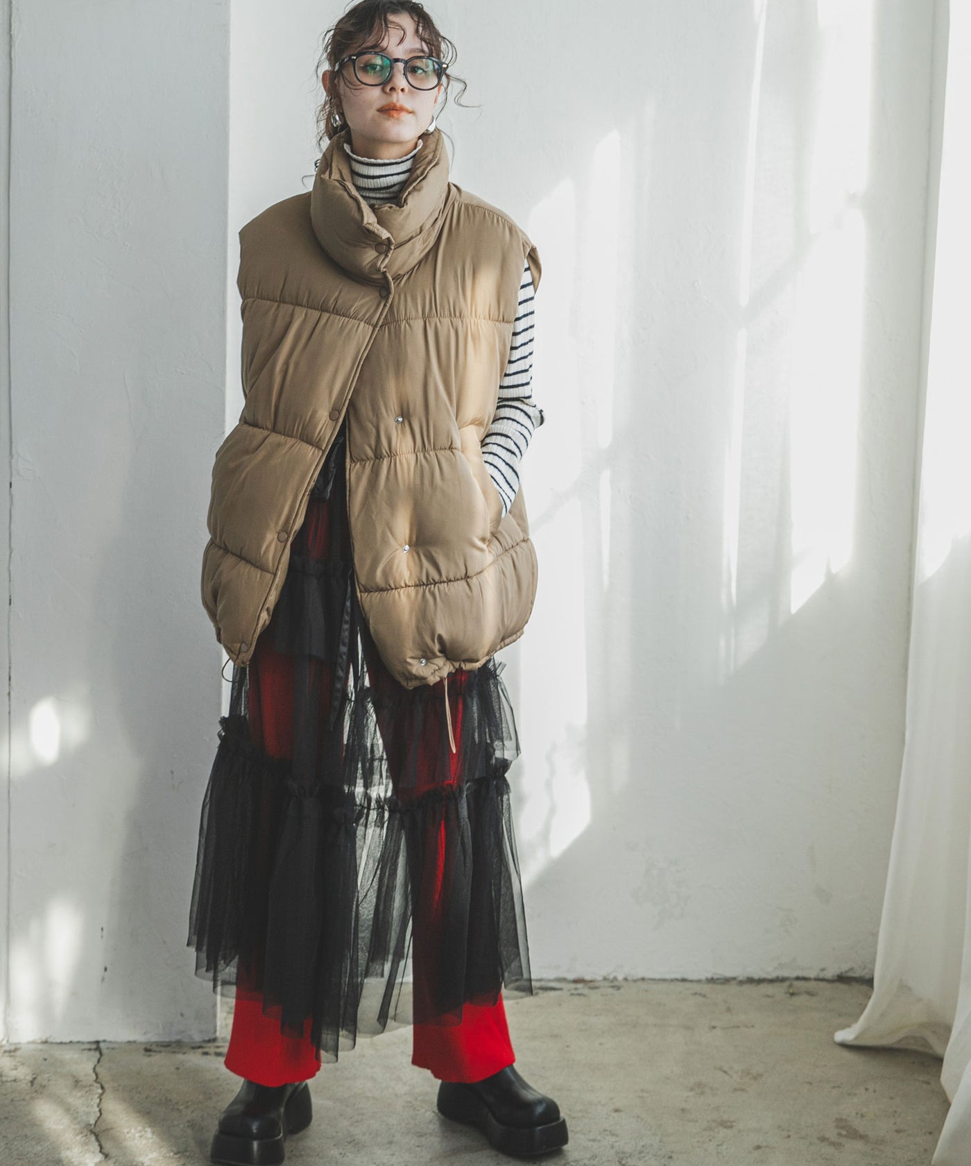 スタンドカラー中綿ベスト – レディースファッション通販の夢展望【公式】