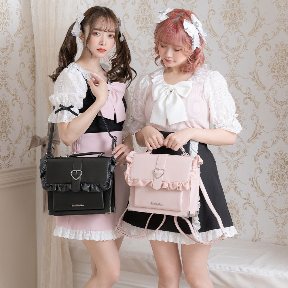 大きめリボンフリルビジュートップス – レディースファッション