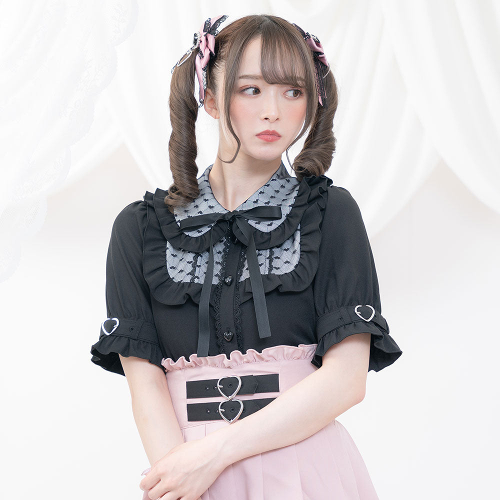 ☆ハンドメイド・着物・黒猫・フリルレース・チャーム・パーツ☆ やり  