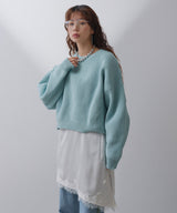 変形アーム前後差カラフルダンボールニット