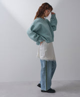 変形アーム前後差カラフルダンボールニット