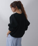 変形アーム前後差カラフルダンボールニット