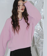 変形アーム前後差カラフルダンボールニット