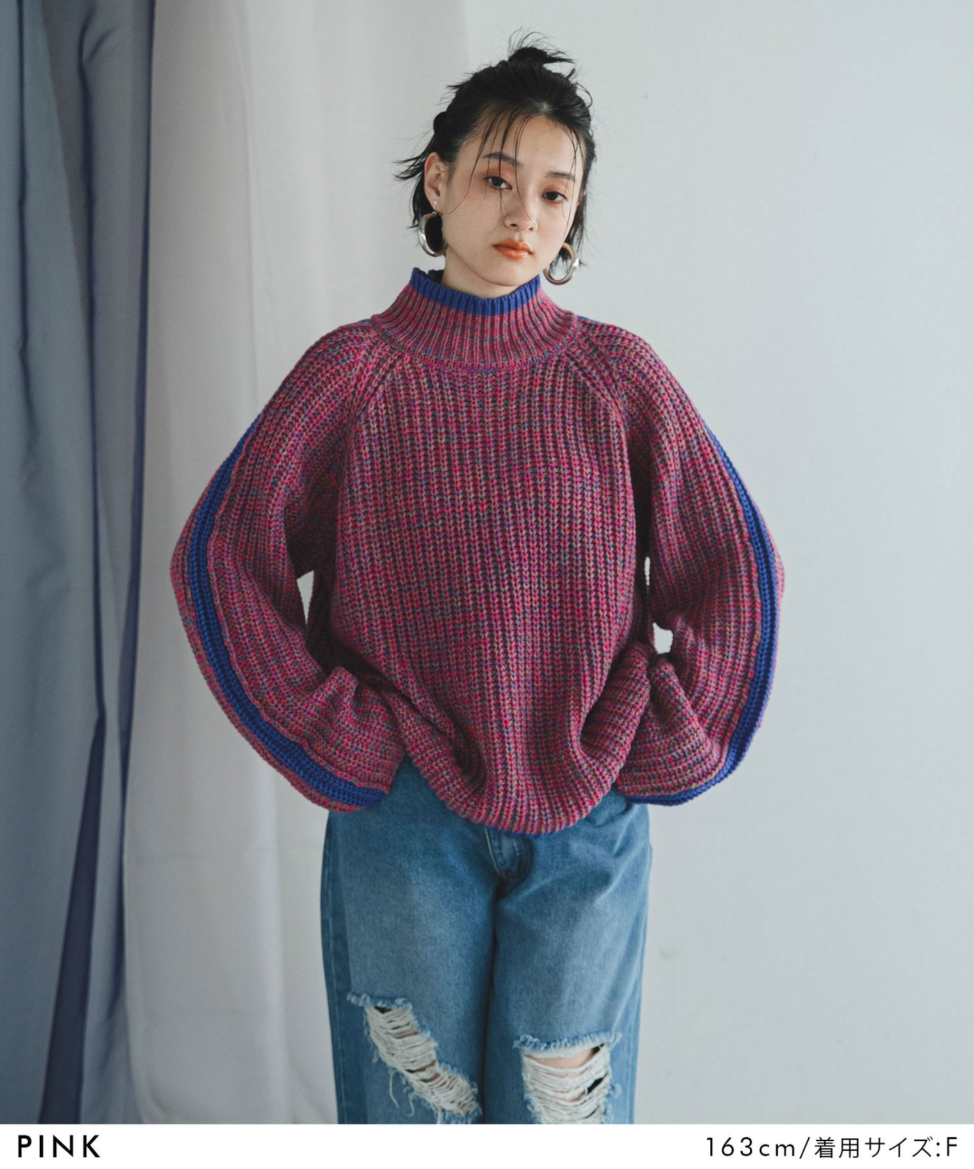 袖ラインニット 袖ライン入りニット[品番：MJNW0002461]｜me Jane（ミージェーン