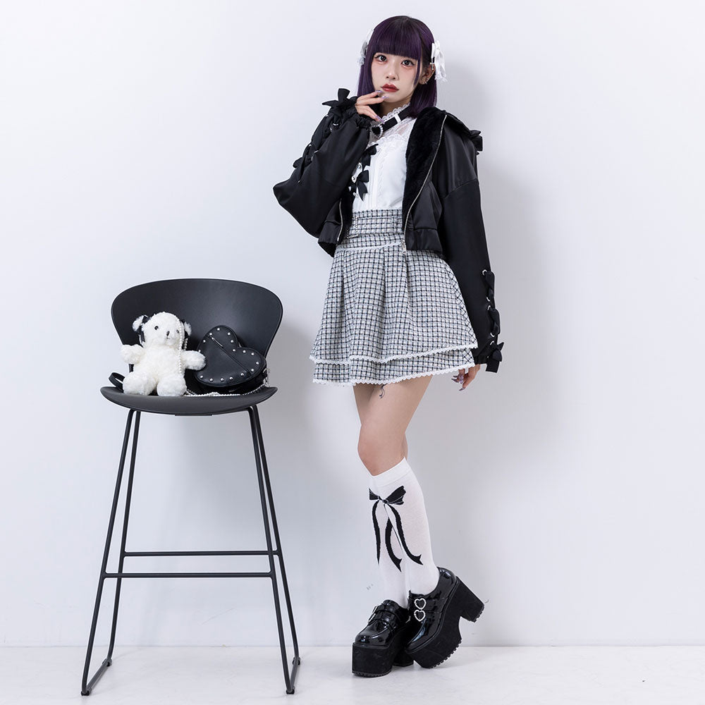 新品　bon bon copine ジャンパー　リバーシブル　定価1万8360円 ショートリバーシブルリボンブルゾン – レディースファッション通販の