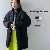 裏地配色ミドル丈中綿ブルゾン