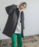 裏地配色ミドル丈中綿ブルゾン