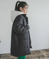 裏地配色ミドル丈中綿ブルゾン