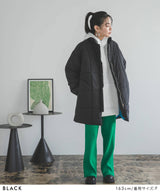 裏地配色ミドル丈中綿ブルゾン