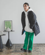 裏地配色ミドル丈中綿ブルゾン