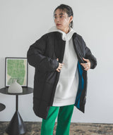 裏地配色ミドル丈中綿ブルゾン