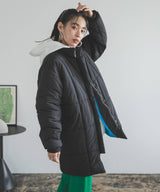 裏地配色ミドル丈中綿ブルゾン