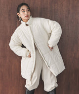 裏地配色ミドル丈中綿ブルゾン