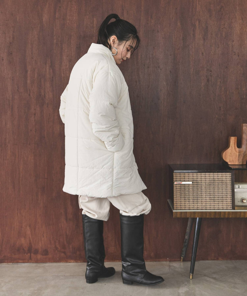 裏地配色ミドル丈中綿ブルゾン