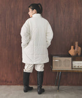 裏地配色ミドル丈中綿ブルゾン