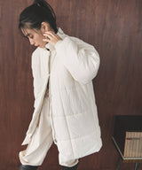 裏地配色ミドル丈中綿ブルゾン