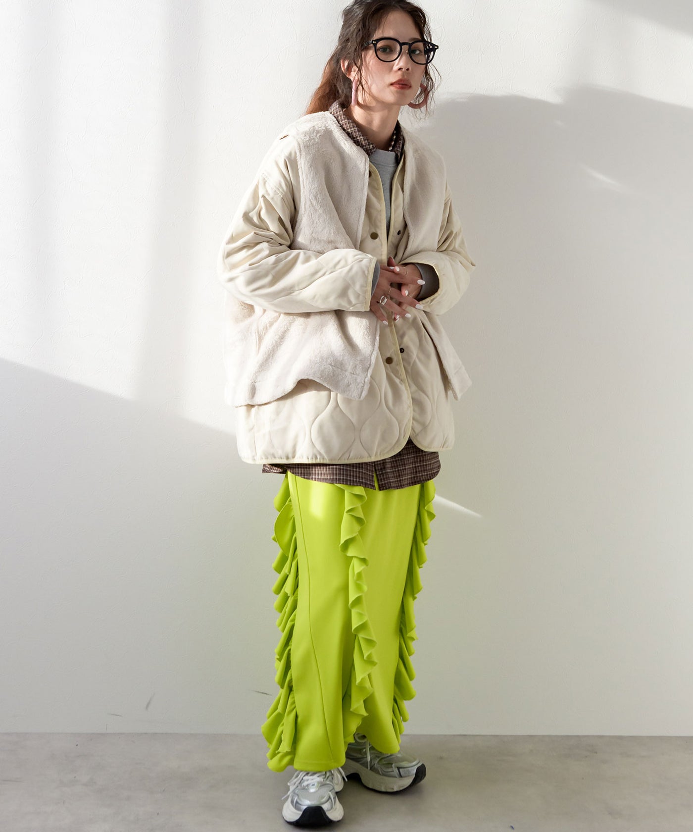 ファーベスト付きキルティングコート – レディースファッション通販の