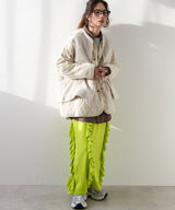 ファーベスト付きキルティングコート