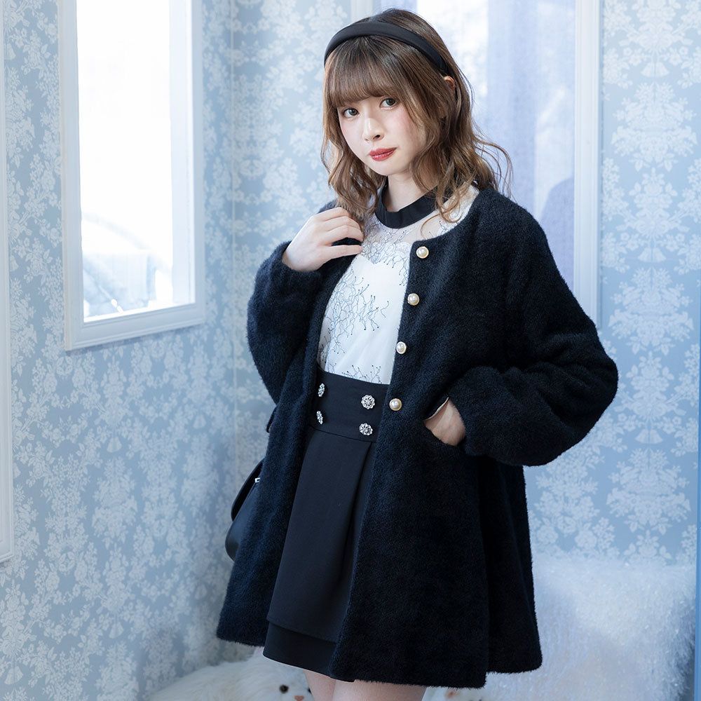【SPORTMAX】エコファー モコモコ カーディガン【送料関税込】 STEPUP対象】【送料無料】もふもふカーデコート – レディース