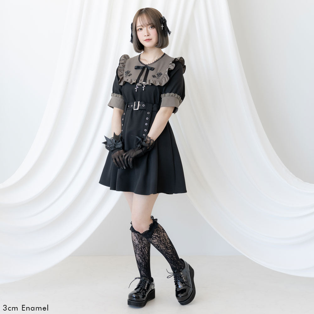 3cmor5cm厚底レースアップおでこパンプス – レディース