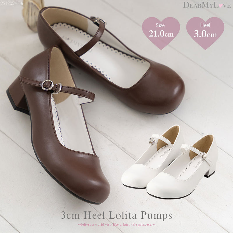 3cmヒールロリータパンプス【大きいサイズ有】