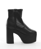 【ブラック/エクリュのみ定価】12cm厚底ストレッチショートブーツ【大きいサイズ有】