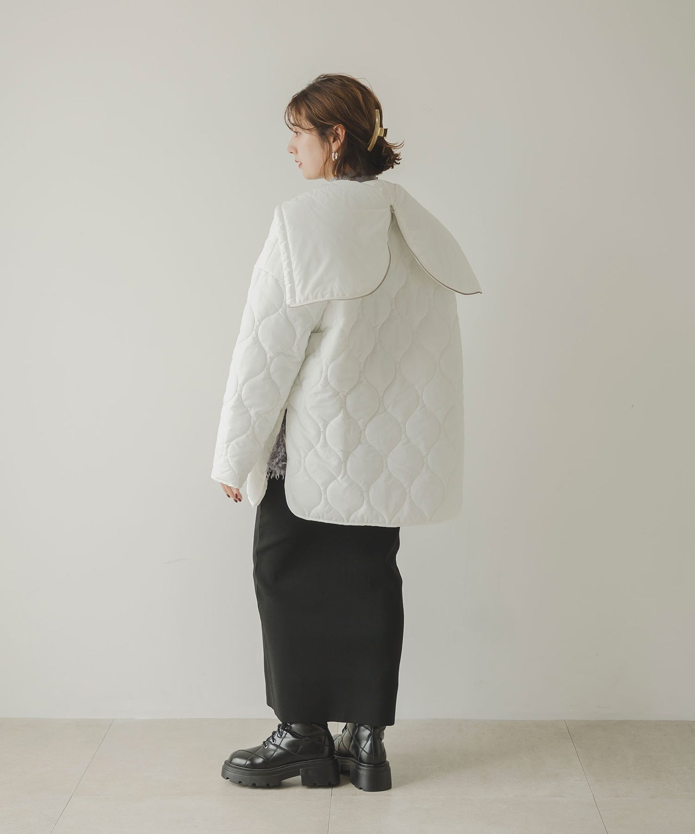 美品 定価8 6万 デュべティカ ダウンコート キルティング 2way