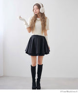 【ブラック（丈長含む）のみ定価】ハイウエストティアードスカパン