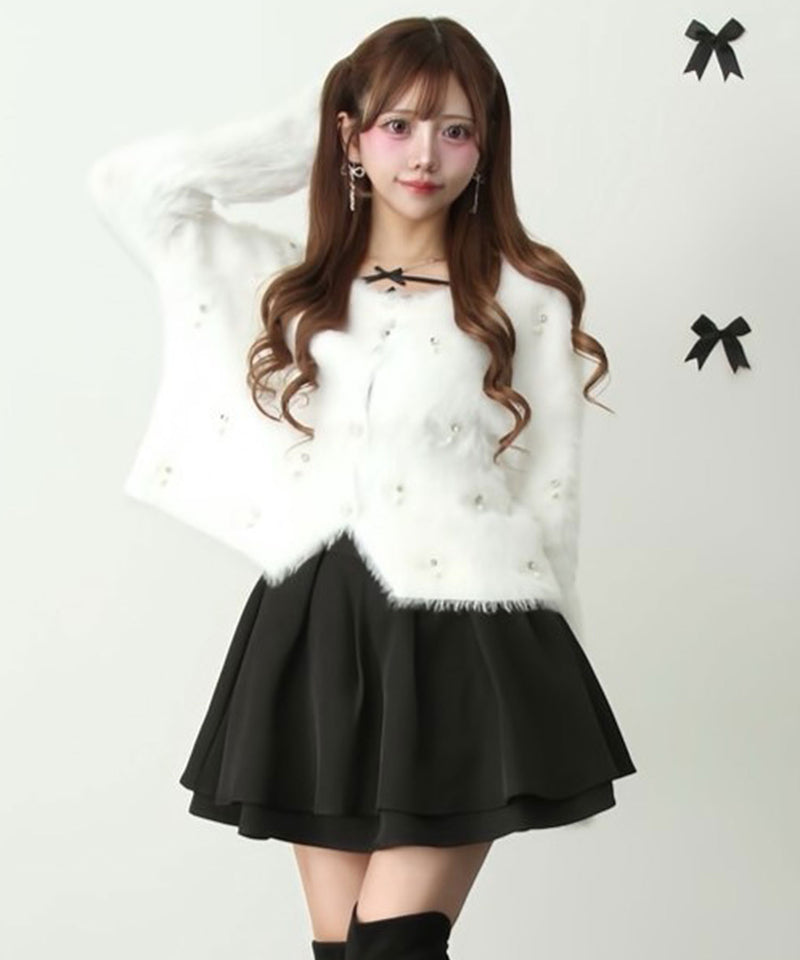 【ブラック（丈長含む）のみ定価】ハイウエストティアードスカパン