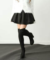 【ブラックのみ予約　11/10発送】ハイウエストティアードスカパン