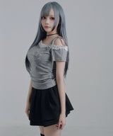 【ブラックのみ定価】ハイウエストティアードスカパン