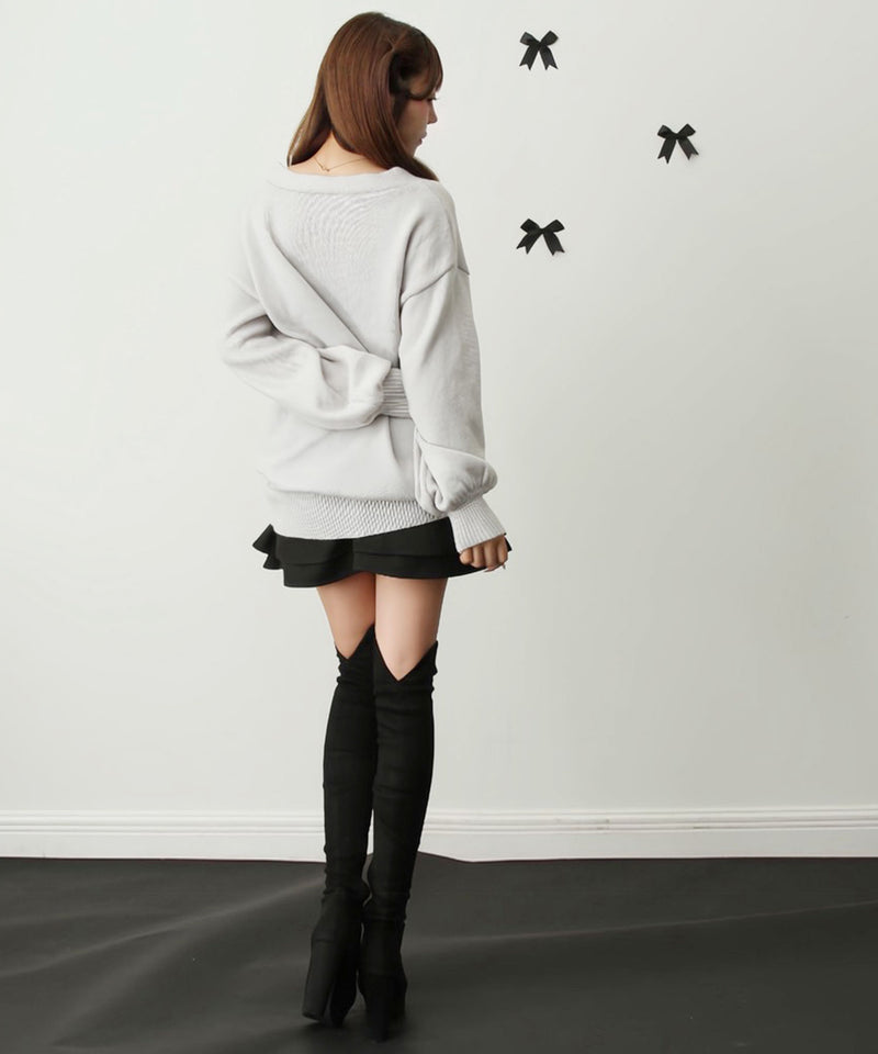 【ブラック（丈長含む）のみ定価】ハイウエストティアードスカパン