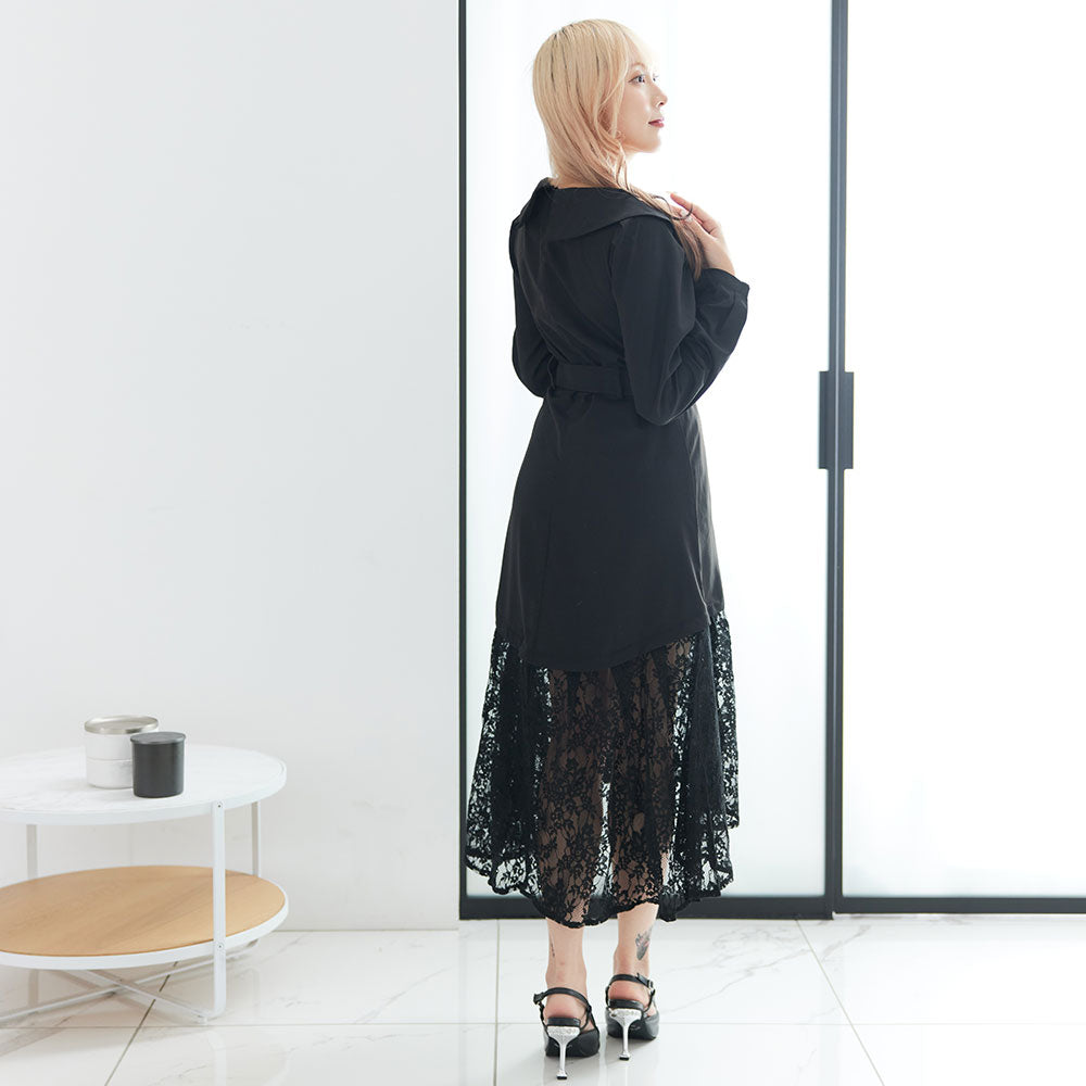 トレンチライクレースワンピース – レディースファッション通販の夢