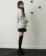 Vネックあざといビジュー釦カーディガン【ニット】