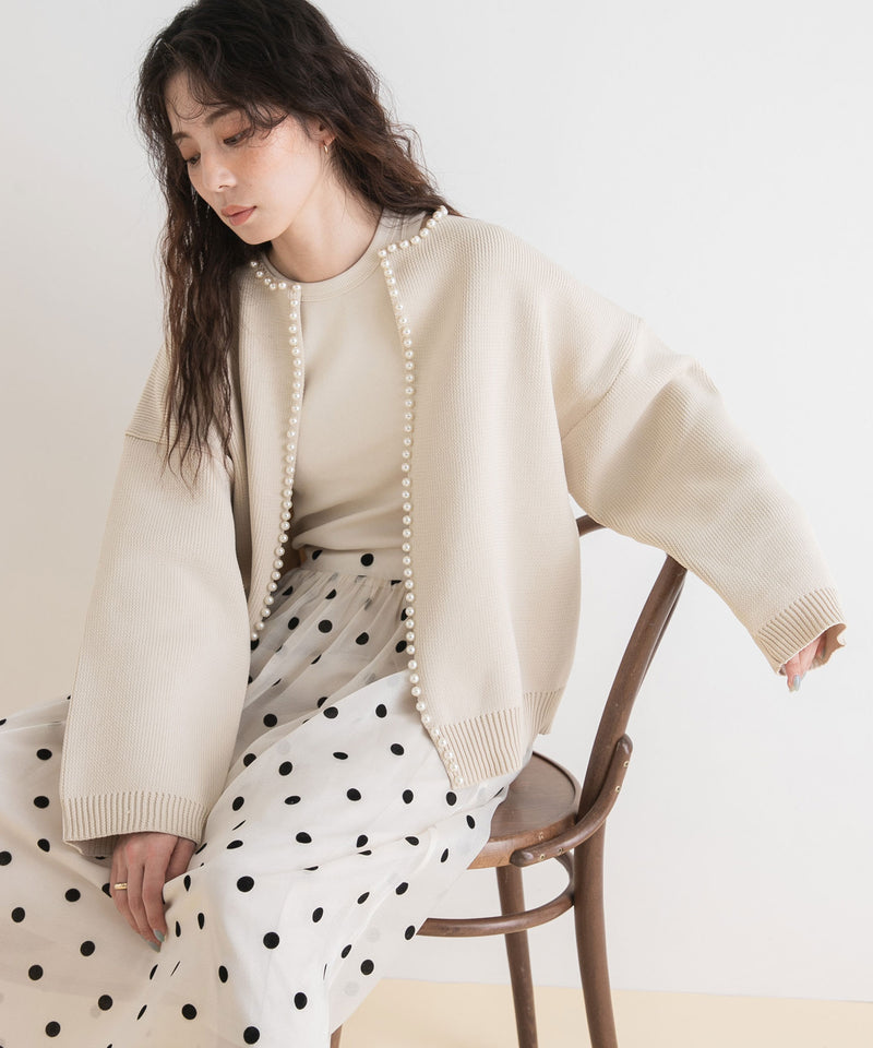 パールニットカーディガン