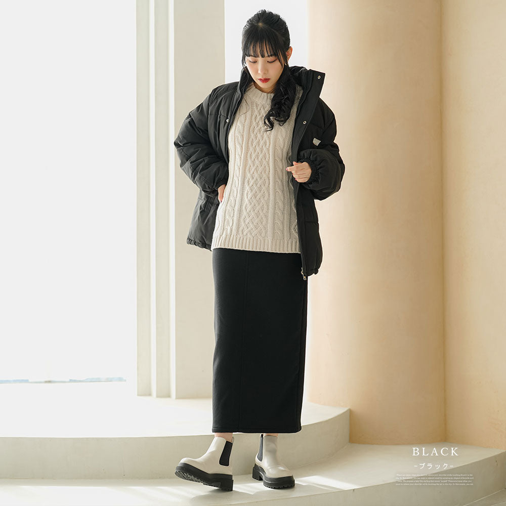 アンコキーヌ裏起毛ストレッチタイトロングスカート あったか裏起毛ストレッチタイトロングスカート – レディース