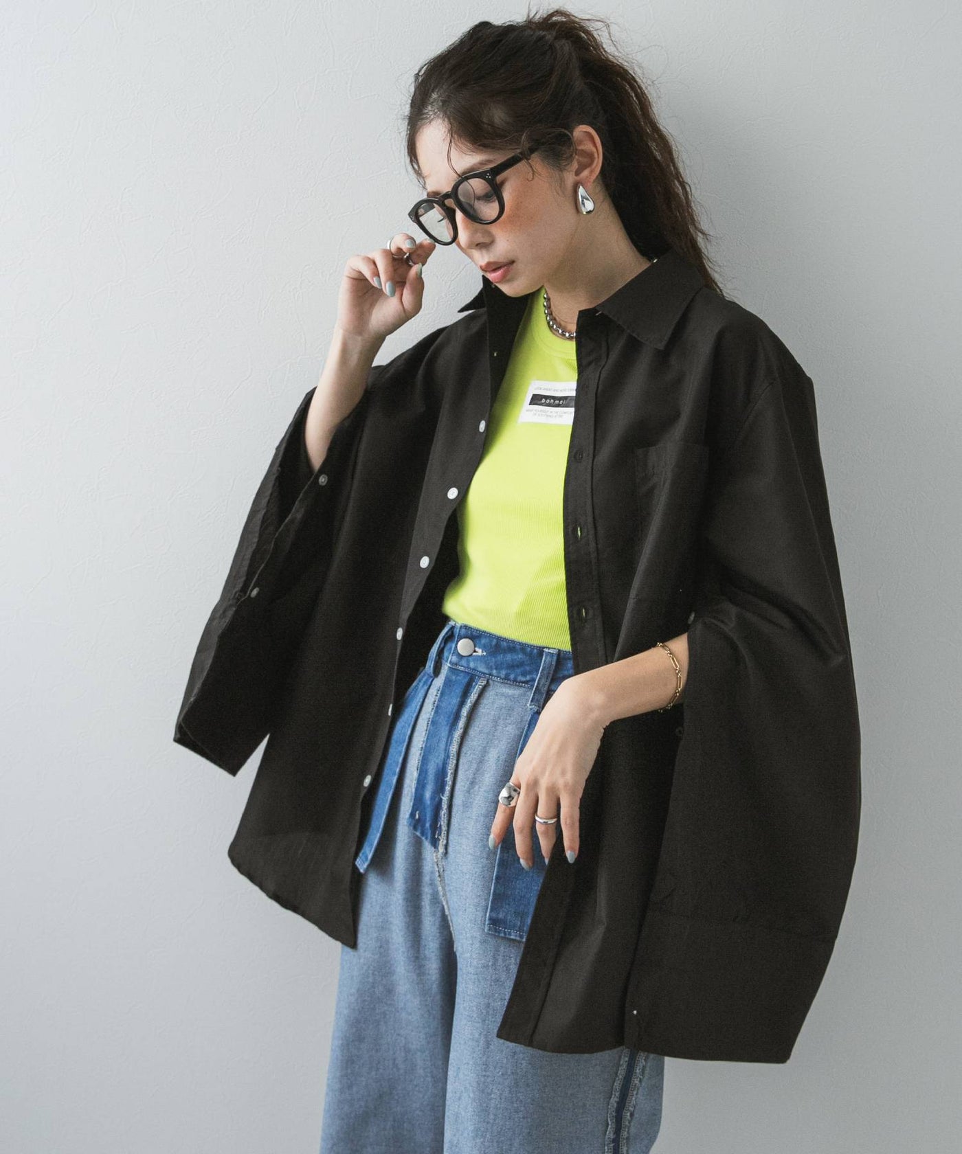 Deuxieme Classe ワイドスリーブシャツ オーバーサイズ メール便】ワイドスリーブオーバーサイズシャツ – レディース