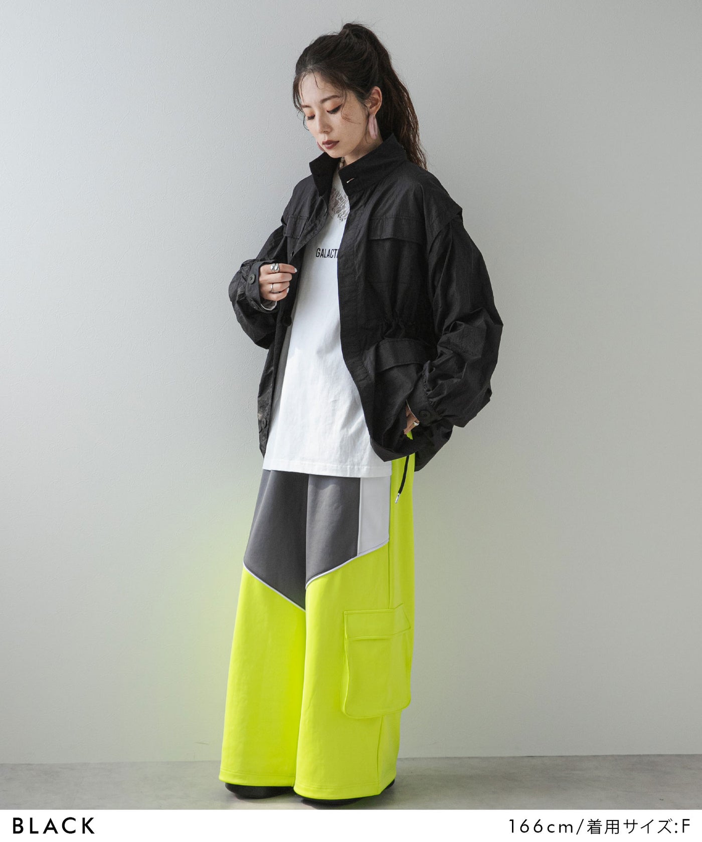 24aw アンダーカバー袖レザーマウンテンパーカー サイズ2 黒