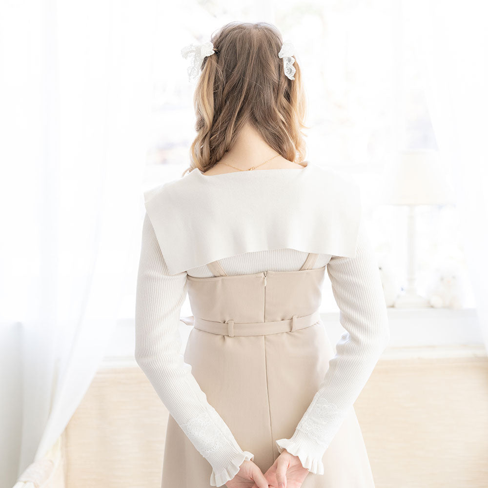 専用♡リラ袖レースニット 洗える！カシミヤタッチふんわり袖レーストップス - ベルーナ【公式】