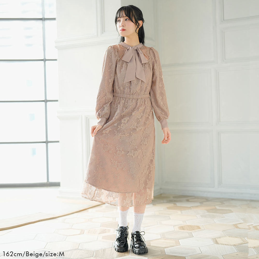 yukiemon 新品 リボンボーダーワンピース Mサイズ ⭐️yukiemon リボンボーダーワンピース 新品 Mサイズ