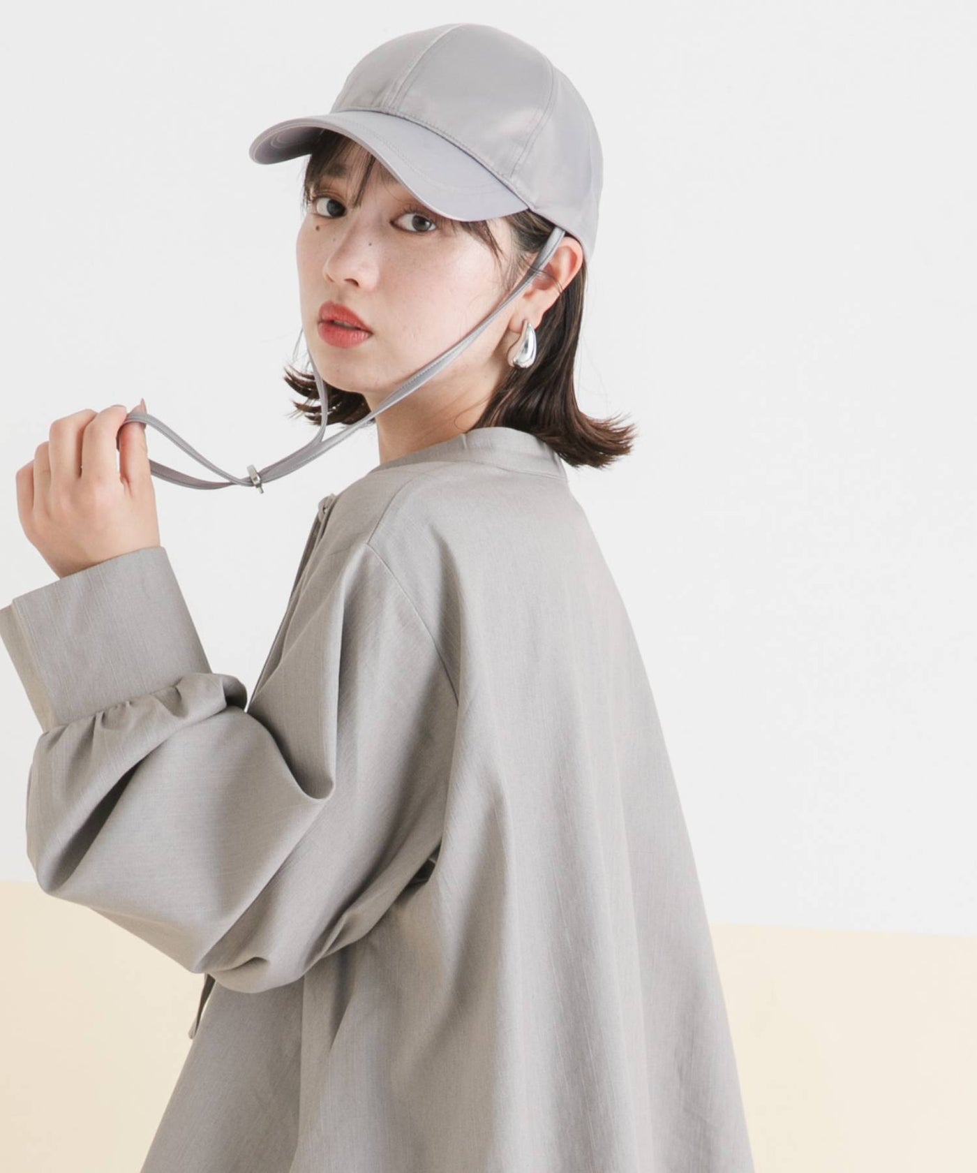 ストラップ付きサテンキャップ【2WAY】 – レディースファッション通販