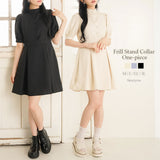 フリルスタンドカラーワンピース