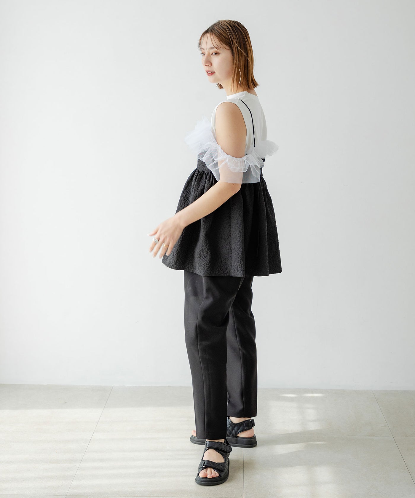 GlamLips ジャガード ペプラム CAMISOLE ¥12,650（税込） glamlips ☆ ジャガード ペプラム CAMISOLE