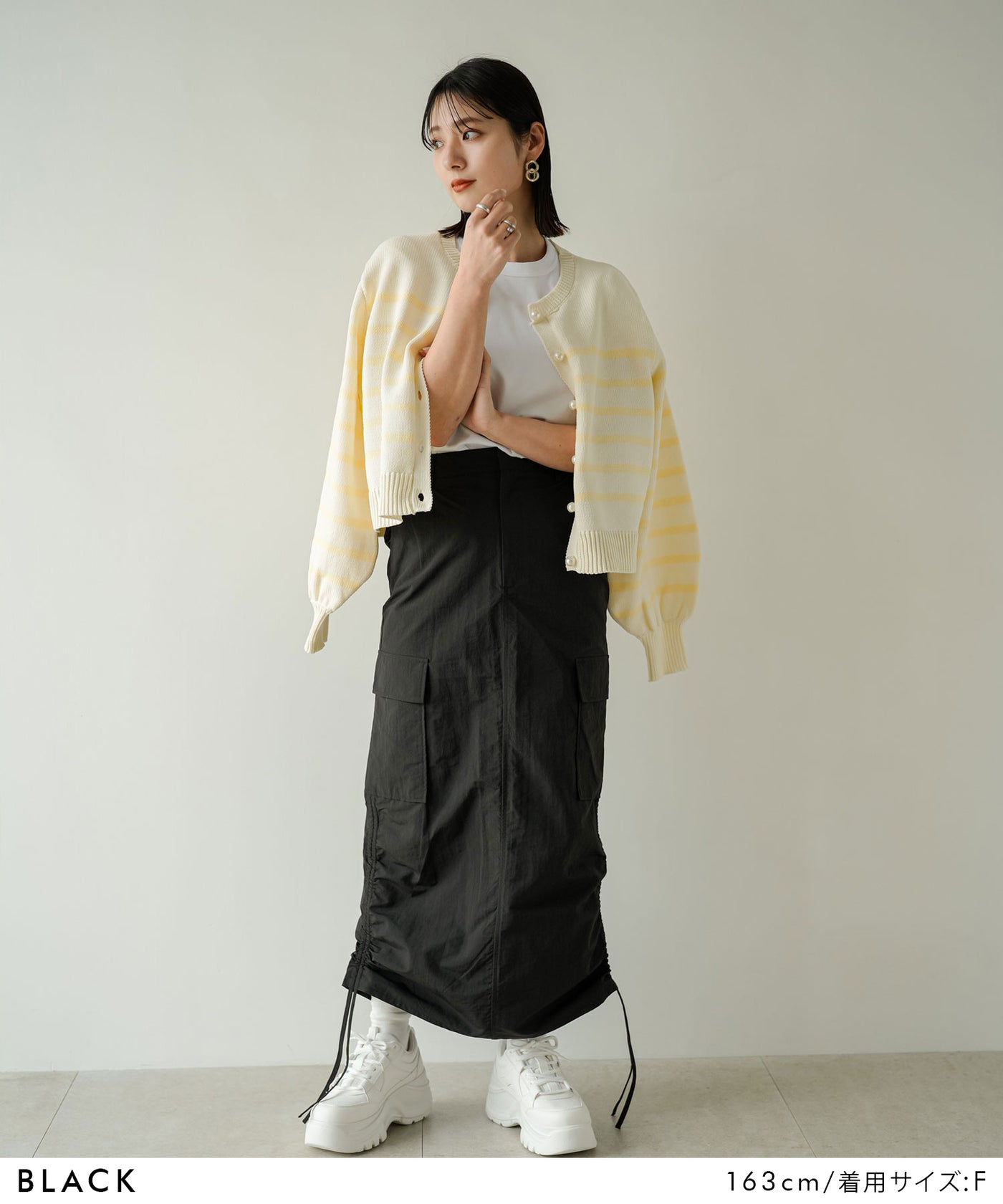 理紗12月1日まで　Drawstringカーゴスカート ドロストカーゴスカート – レディースファッション通販の夢展望