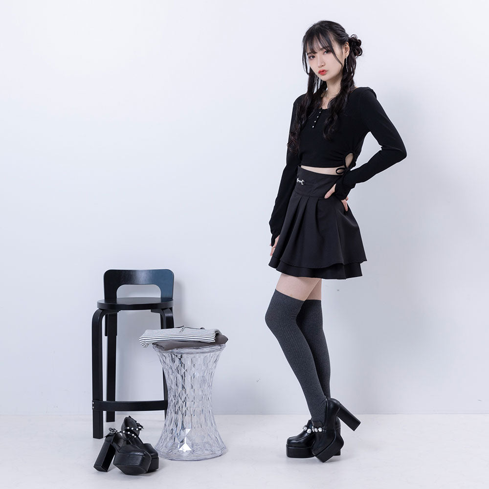 【新品未使用】定価25,300円　rosymonsterハートドットスカート MOUSSY | SATIN DOT スカート (スカート(ミディアム) ) |SHEL'TTER