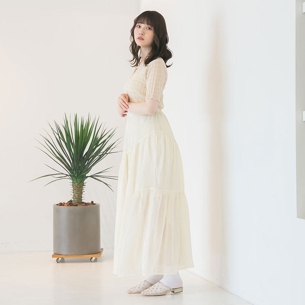 アシンメトリーティアードスカート – レディースファッション