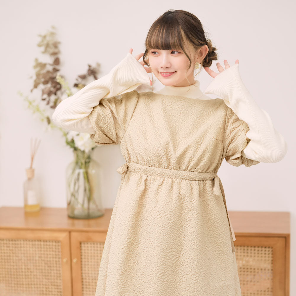 ほぼ未使用✨シーバークロエ ミニワンピース フローラルジャカード M